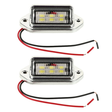 2 PCS Dual-purpose Cooler Step Light License Plate Lights Car