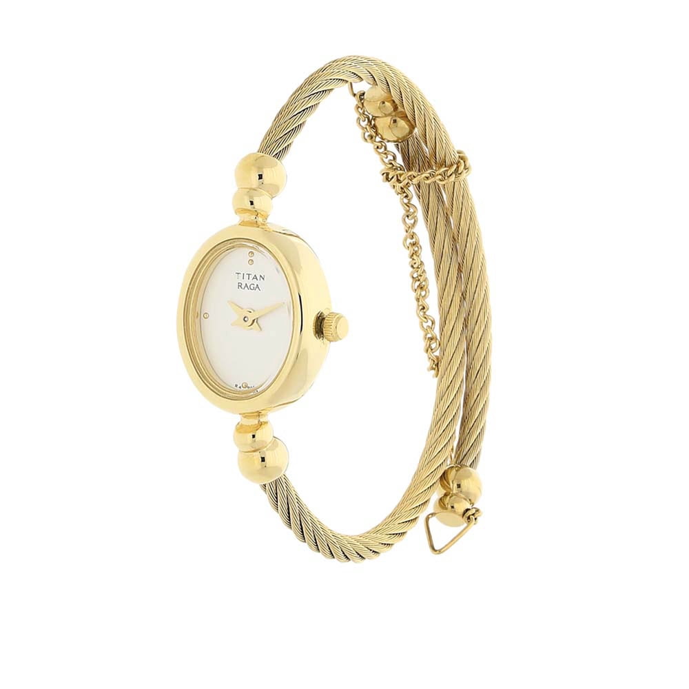 Titan Titan Women's 197YM04 Raga Gold Metal Strap Watch