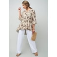 thumbnail image 5 of Jessica London Women's Plus Size Hi-Low Linen Tunic, 5 of 5