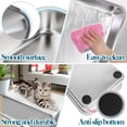 thumbnail image 3 of Extra Large Stainless Steel Cat Litter Box with High Sides, Open Metal Litter Pan Easy to Clean, Non Stick Proof Non Slip for Indoor Cats, Silver, 3 of 6