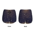 thumbnail image 5 of Picia Gold Black Glitter Pattern Women's 2 in 1 Athletic Running Shorts High Waisted Workout Casual Gym Sweat Shorts with Comfy Liner Zipper Pockets-Medium, 5 of 9