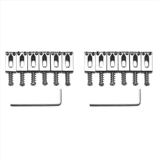2Conjunto Sillines de Puente de Trémolo de Guitarra de 10,5Mm para Strat Tele Accesorios de Guitarra Eléctrica, Plateado