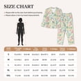 thumbnail image 4 of Honeii Watercolor Wildflowers Print Women's Pajama Sets Long Sleeve Button Down Sleepwear Nightwear Soft Pjs Lounge Sets 2PCS-X-Large, 4 of 7