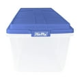 thumbnail image 5 of Hefty, 113 Quart Clear Storage Bin, Latched Storage Container, with Smoke Blue HI-RISE Lid, 5 of 7