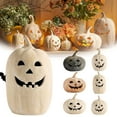 thumbnail image 2 of Hallowmas Handcrafted Jack-O'-Lantern, Artisanal Kiln-Fired Terracotta Pumpkin with Hand-Carved Details, 2025 Fall & Halloween Decor, Natural Terracotta, 2 of 8