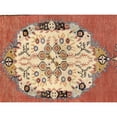 thumbnail image 7 of Pasargad Home Anatolian 36" x 69" Hand-Woven Wool Area Rug in Coral Orange/Beige, 7 of 7