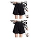 thumbnail image 3 of Minnieouse Pantalones cortos de pierna ancha para mujer, pantalones holgados de cintura alta para fiesta de chicas y viajes, ropa de calle para Negro SG 2Conjunto, 3 of 6