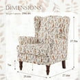 thumbnail image 6 of Erinnyees Floral Accent Chair, High Back Upholstered Armchair with Solid Legs, Leisure Single Sofa Chair for Living Room, Bedroom, Home Office, 6 of 9