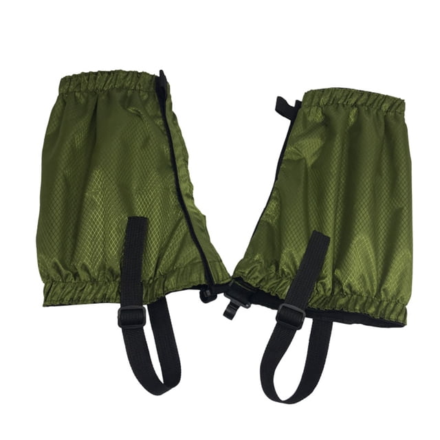 Wosthever Pack de 2 polainas portátiles para senderismo al aire libre, para caminar, impermeables, para la nieve, a prueba de viento, para caza, Escalada Verde Wosthever OD024837-04
