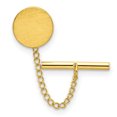 thumbnail image 1 of Gold Round Engravable Tie Tac Chain Lapel Pin Bar, 1 of 7