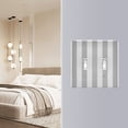thumbnail image 5 of Dailycode Light Switch Plate Covers 3 Gang Wall Plate Plastics Outlet Covers for Kitchen Home Office Decor Silver Gray and White Stripes, 5 of 8