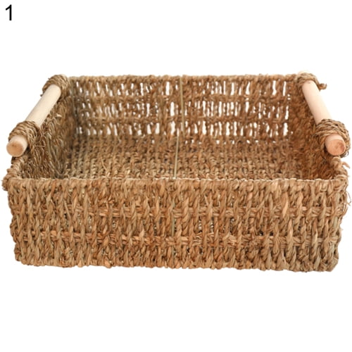 BCP Multi-Purpose Seagrass Storage Basket w/ Handles Natural 