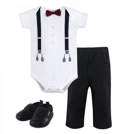 UPC: 0660168714166 | Little Treasure Baby Boy Cotton Bodysuit  Pant and Shoe 3pc Set  Man Of Your Dreams  6-9 Months