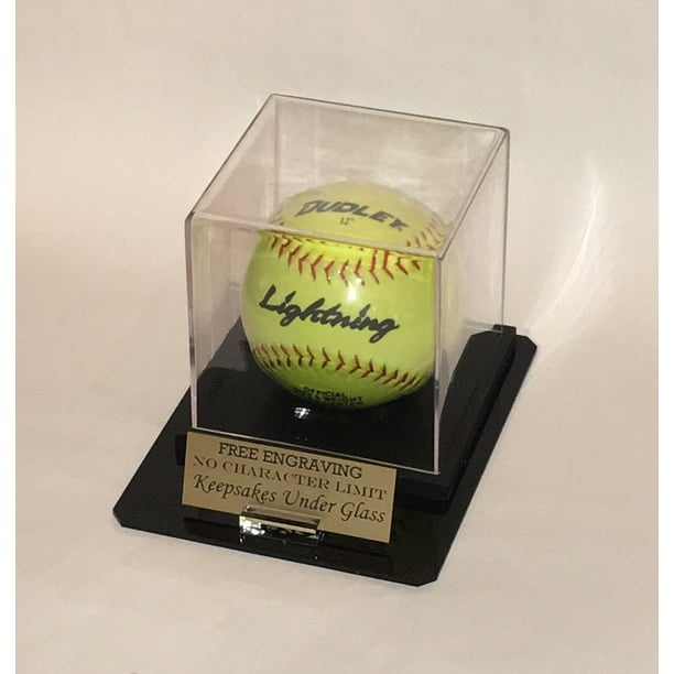 Softball Personalized Acrylic Display Case for 11" or 12" Ball with