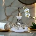 thumbnail image 6 of Decozen Gifts for Mom - Premium Frosted Glass Lotion Dispenser for Mother's Day Gifts, Bathroom Decor, Soap Dispenser, Glass Pump Bottle, Liquid Hand Soap Bottle - Mothers Day Decor, 6 of 9