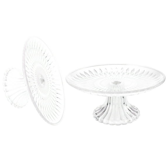 PTOOTP Easy to Clean Dessert Tray Transparent 2Set 7.9X7.9X3.5In