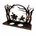 thumbnail image 6 of Halloween Decor - Wooden Decorative Ornaments - Ornaments - Halloween Candle Holder Wooden Witch Horseman Statue Candlestick Wood Silhouette Sculpture Table Desk Decor for Home Room Halloween Party, 6 of 7