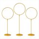 thumbnail image 1 of 3 Aros Redondos de Metal Dorado con Soporte, Centros de Mesa de Dorado de Pie, Grandes Porterías para Fiestas., 1 of 6