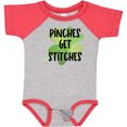 thumbnail image 3 of Inktastic St. Patrick's Day Pinches Get Stitches Shamrocks Boys or Girls Baby Bodysuit, 3 of 5