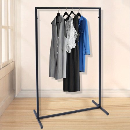 Black Independent Metal Clothing Rack, Clothing Storage Rack, Display Rack for Home or Retail Stores