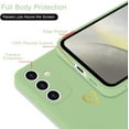 thumbnail image 4 of for Samsung Galaxy S24 Case Cute Heart Pattern Soft Shockproof Protective Silicone Phone Case for Women Girls, Lime Green, 4 of 14