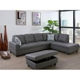 thumbnail image 3 of Lifestyle Furniture Biscuits Right-Facing Sectional & Ottoman in Raining Gray, 3 of 11