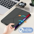 thumbnail image 4 of Feishell for iPad Pro 11 inch 2022/2021/2020/2018 Cover with Pencil Holder,Shockproof Magnetic Flip Two Angle View Kickstand Auto Sleep/Wake Up Function Smart Case,Gray, 4 of 6
