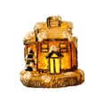 thumbnail image 1 of Casa de nieve navideña, cabaña de troncos luminosa, figuras en miniatura, decoración Estilo C, 1 of 9