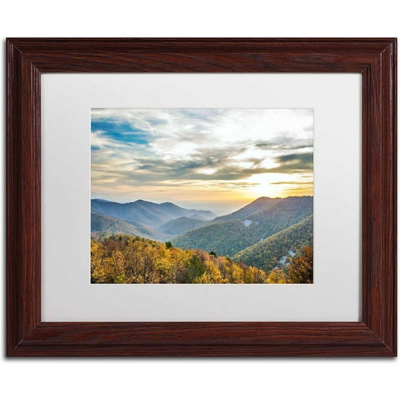 Trademark Fine Art "Shenandoah" Canvas Art by Pierre Leclerc, White Matte/Wood Frame