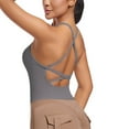thumbnail image 6 of aidice Camisole Tops for Women Sleevless Strap Stretchy Yoga Tops Slim Workout Gym Tanks Solid Color, 6 of 7