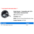 thumbnail image 2 of Brake Booster - Compatible with 1979 - 1980 Cadillac Fleetwood GAS, 2 of 3