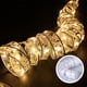 thumbnail image 5 of Advancent Cadena de luces de cobre para decoraciones de árboles de Navidad, fácil de instalar y deslumbrante durante toda la noche Kits de decoración para fiestas Luz cálida plateada 1 metro 10 luces, 5 of 6