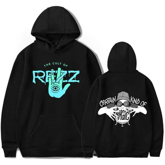 Rezz Hoodie with new printed logo, cool street women's men's fashionable pullover sweatshirt