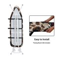 thumbnail image 4 of Kuiaobaty Ironing Board Cover Retro Brown Cow Print Pattern Washable Iron Protector Cover Dust Cover with Elastic Edge and Adjustable Straps Easy to Install for Ironing Board, 4 of 5