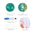 thumbnail image 2 of 1set 1120Pcs Spray Painted Crackle Two Tone Glass Round Beads Elastic Crystal Thread Sewing Scissors, 2 of 7