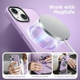 thumbnail image 3 of 3-in-1 Entronix Bundle for iPhone 15, Magnetic Sturdy Matte Case 2 Screen Protector, Purple, 3 of 7