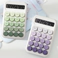 thumbnail image 4 of LShunze Cute Mechanical Switch Desktop Calculator, 10 Digits with Big Buttons and LCD Display, Purple, 4 of 6