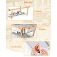 thumbnail image 5 of Yeshouse 8 Quart Stainless Steel Chafing Dishes - Folding Frame Food Warmers for Parties and Catering, 5 of 7