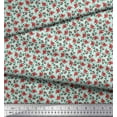 thumbnail image 3 of Soimoi Green Heavy Canvas Fabric Leaves & Bunchberry Floral Print Fabric by Yard 58 Inch Wide, 3 of 3