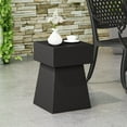 thumbnail image 2 of GDF Studio Karrah Outdoor Modern Lightweight Concrete Side Table, Matte Black, 2 of 7