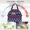 thumbnail image 6 of DouZhe Lunch Bags for Women and Men, Usa America Stars Prints Reusable Portable Insulated Cooler Waterproof Lunch Tote Bag for Travel Work School Picnic, 6 of 7
