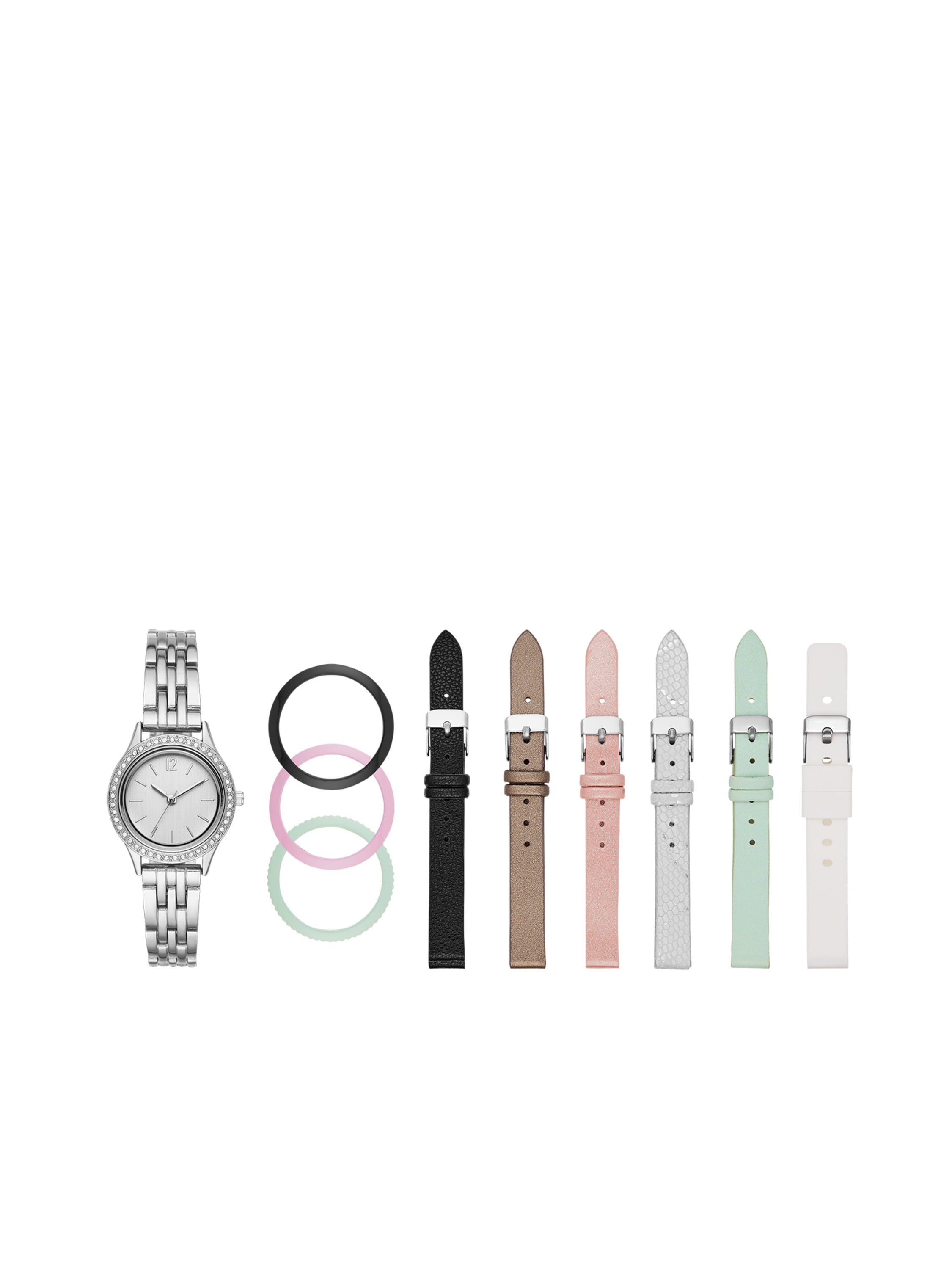 Time and tru interchangeable bezel and strap watch set walmart