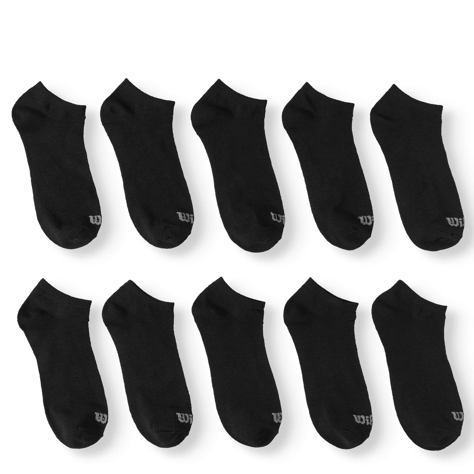 Wilson Boys' No Show Socks, 10 Pairs