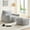 Light Gray, variant on ZAFLY Oversized Bean Bag Chair for Adults, Faux Fur Large Comfy Chair with Footstool, Big Lazy Floor Sofa for Gaming - Beige