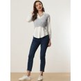 thumbnail image 3 of Chaleco Corto de Punto para Mujer Allegra K Camisetas sin mangas de Punto con Cuello En V gris L, 3 of 5