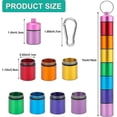 thumbnail image 2 of S Portable Pill Case Keychain For Travel, 2 Pack Aluminium Alloy S Pill Box, 2 of 4