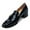 Navy, variant on YDN Women Square Toe Strap Buckle Loafers Slip On Block Low Heel Pumps Retro Daily Wear Shoes Size 7 Black