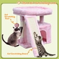 thumbnail image 3 of Small Cat Tree for Indoor Cats，Cat Tower with Scratching Post and Board，Cat House with Perch for Kitten,, 3 of 14