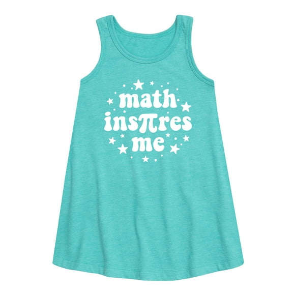 Instant Message - Math Inspires Me - Toddler and Youth Girls A-line Dress