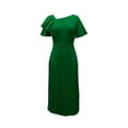 thumbnail image 5 of Posijego Women's Plus Size Maxi Dresses Short Sleeve Pleated Cocktail Dresses Womens Party Formal Long Dresses, 5 of 7